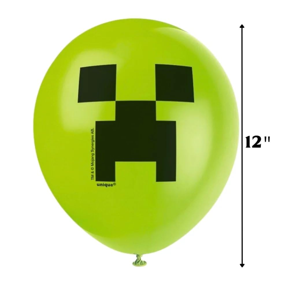 Amazon | Unique Minecraft 12インチ ラテックスバルーン (8) | 風船