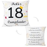 Seutgjie Regalos 18 Cumpleaños Funda de Cojín para 18 Años Mujer Hombre para Esposa Esposo Novia Novio Hermana Amigos Colegas