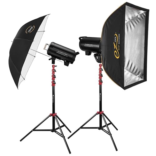 Flashpoint Studio Pro 800 III-V 800Ws R2 Monolight Strobe Flash with 30W LED Modeling Lamp, Bowens Mount Strobe Light for Photography, R2 2.4GHz Wireless Studio Light with 1.0s Max Recycle Time