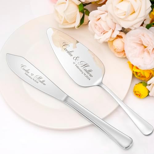 Lenox Bridal Adorn Silver Personalized Wedding Cake Knife
