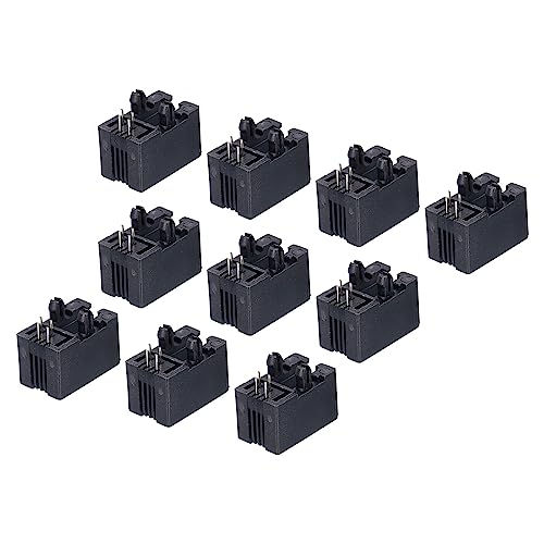 QUARKZMAN RJ9 RJ10 RJ22 PCB Montage Jack x 12Stk 4 Pin Anschluss Socket f&uuml;r Telefon und Netzwerk [Schwarz 4P4C]