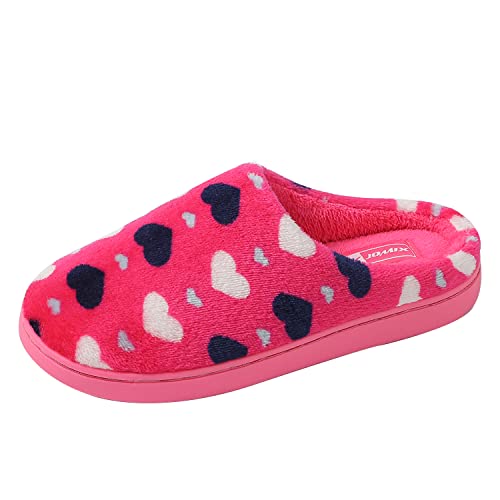 JOMIX Zapatillas de Casa de Felpa para Mujer Pantuflas con Corazo...