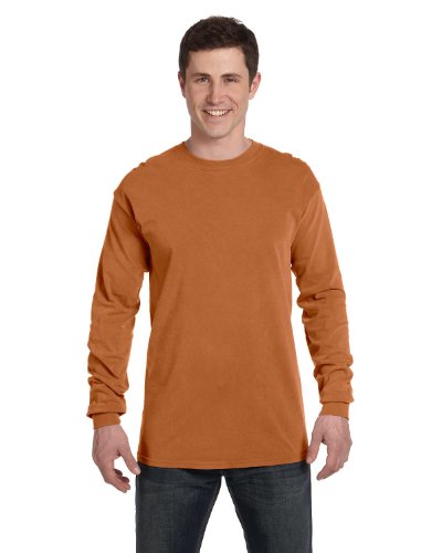 Image of 6.1 Ounce Ringspun Cotton Long Sleeve T-Shirt, Color: Yam, Size: XXX-Large