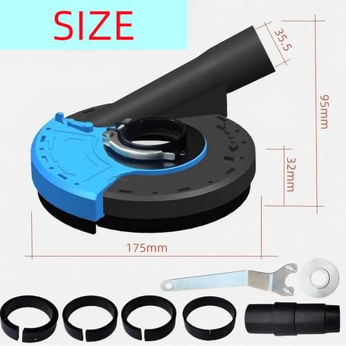 Miniatura 2 de Recoge Polvo Amoladora De 125 Mm Con Cubierta Antipolvo Para Hormigón - Kit Completo Para Un Trabajo Impecable