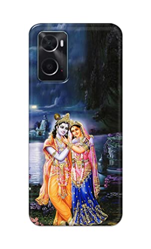 Image of Printed Hard Back Cover Case for Oppo A76 | Oppo A36 | Oppo A96 Back Cover (Radha Krishna) -1803