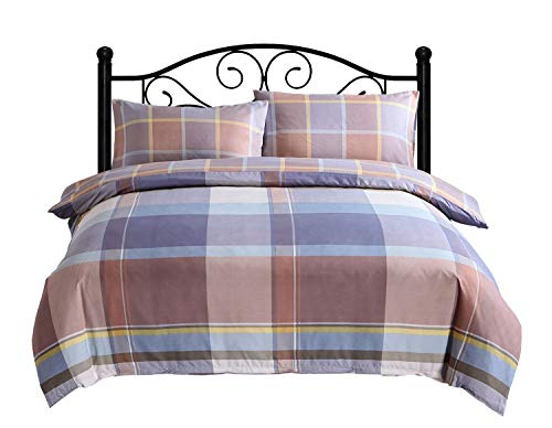 Exclusivo Mezcla Boho Bedding Duvet Cover Set, 3 Pieces Lightweight Comforter Cover with Pillow Shams (Queen Size)