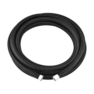 EVIL ENERGY 6AN PTFE Fuel Hose Line E85 Nylon Braided 10FT Black an6 Fuel Line 5/16 Inch ID