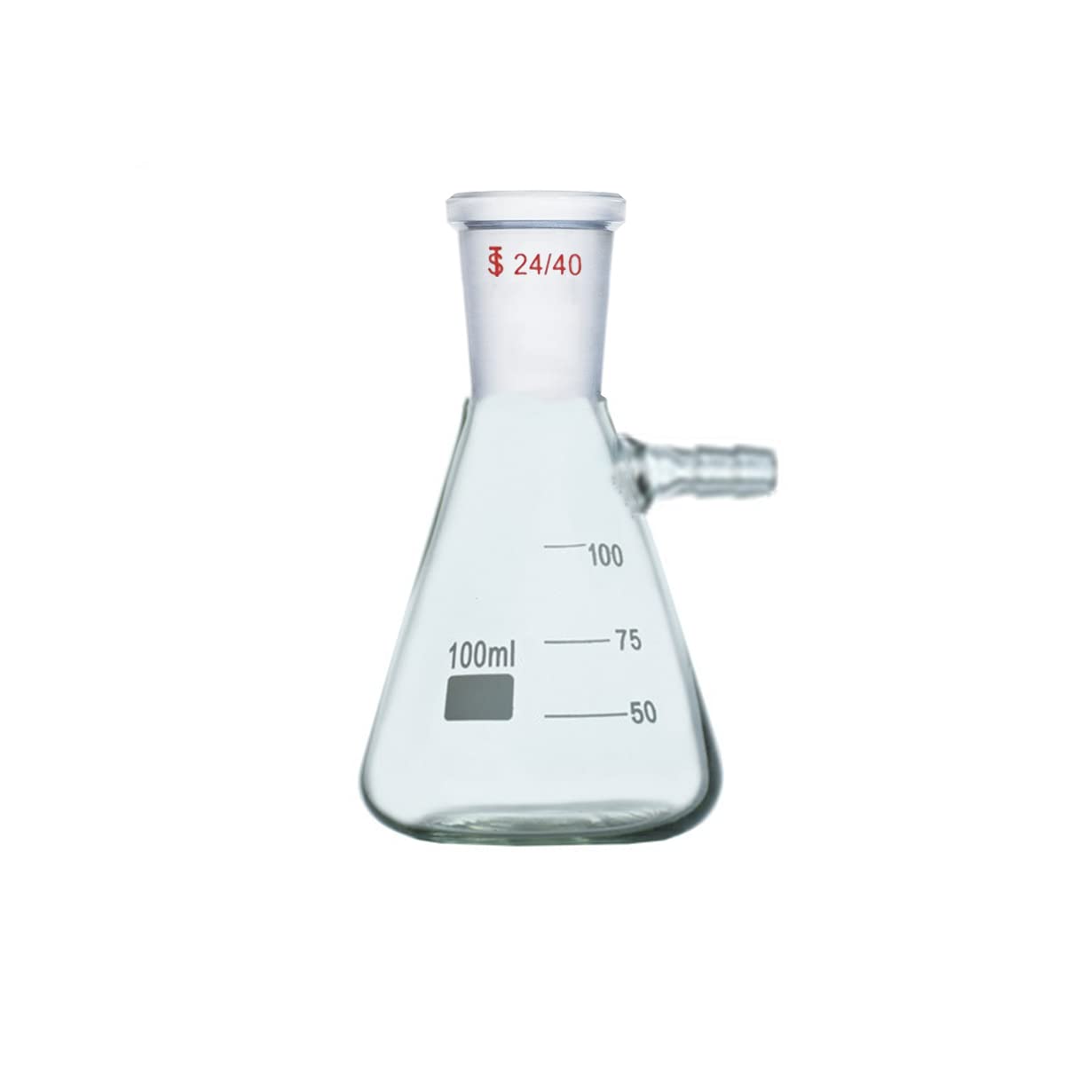 Deschem 100ml,24/40,Glass Filtering Flask,Lab Filtration Vessel,Lab