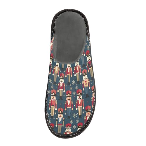 Slippers for Women Nutcracker Pattern Soft Winter Warm Shoes Indoor Outdoor Non-Slip House Travel Slippers3