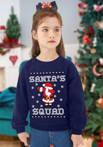 Little Hand Kids Christmas Ugly Sweatshirts Big Boys Xmas Dinosaur Pullover Shirts Santa Sweater Tops 3-10 Years3