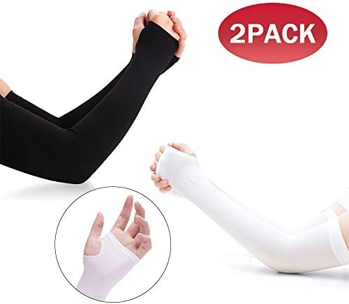 MIERES Arm Sleeves, Ice Silk UV Protection, Cooling Or Warmer Arm Sleeves, Sun Protection Arm Sleeves for Women Or Men, Cycling Basketball Outdoor Sporting