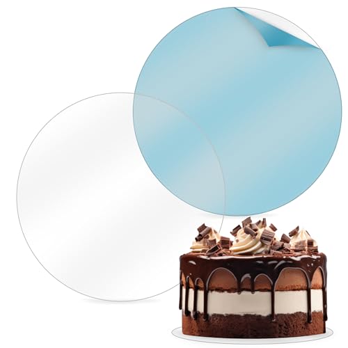 Spec101 Acrylic Cake Disc Set, 8.25 Inch 2 Pack - Round Cake Discs, 1/8in Thick