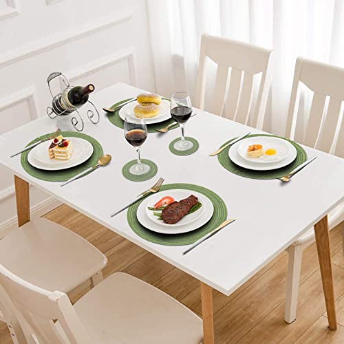 Pauwer Round Placemats and Coasters Set of 6 - Image 2