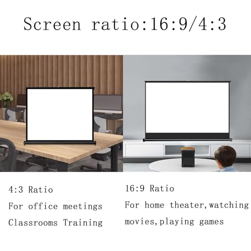 Pantalla manual para proyector 50in HD 16:9 plegable portátil miniatura 6