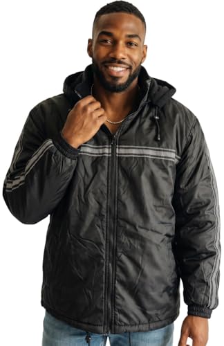 Image of ToBeInStyle Men's Zip Up Long Sleeve High Collar Polar Fleece Jacket