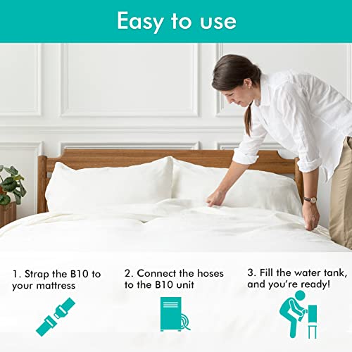 Adamson B10 Bed Cooling System - New 2023-100% Cotton Cooling Mattress Topper For Night Sweats - Water Bed Cooler Ideal For Hot Sleepers Twin - 75” L X 39” W - 5-Year Manufacturer Warranty #TOP5