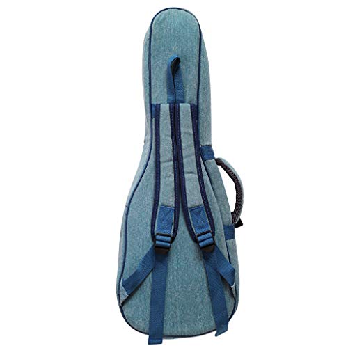 Music First Original Design 0.6" (15Mm) Thick Padded Vintage Style Jeans Cloth/Denim Baritone Ukulele Case, Ukulele Bag (30"~31") #TOP3