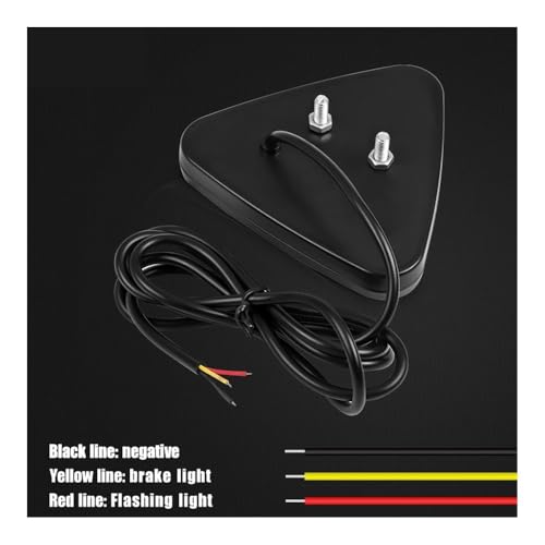 Feu arrière triangulaire à LED 12V pour plaque de moto