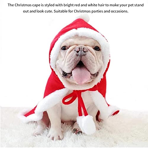 Kerstmiskat mantel, zacht katoenen huisdier cape cat mantel, hond kostuum kleding met kerstmuts, m prachtig patroon ontwerp - Afbeelding 7