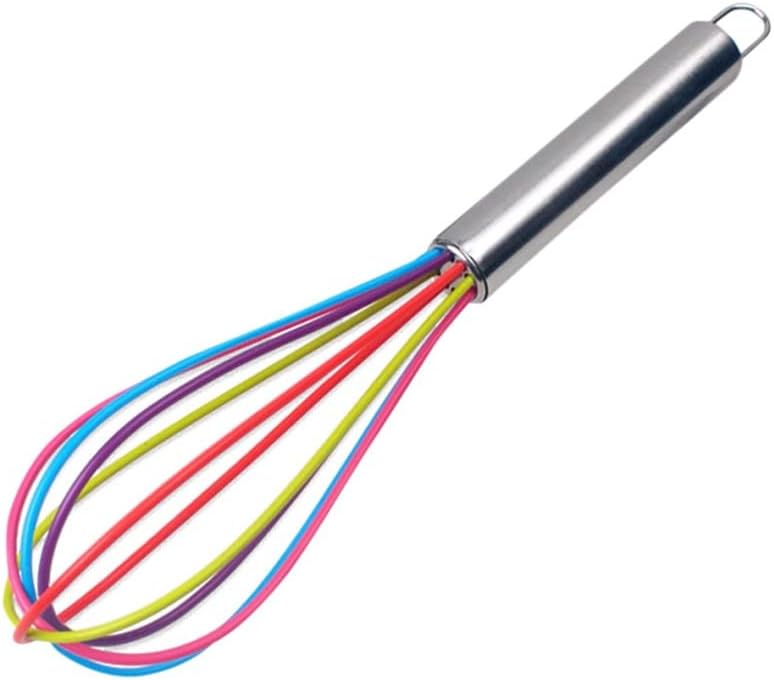 Silicone Whisk For Whipping Non-Slip Egg Beater Easy To Clean Milk Frother Kitchen Cooking Utensil Fue Tool