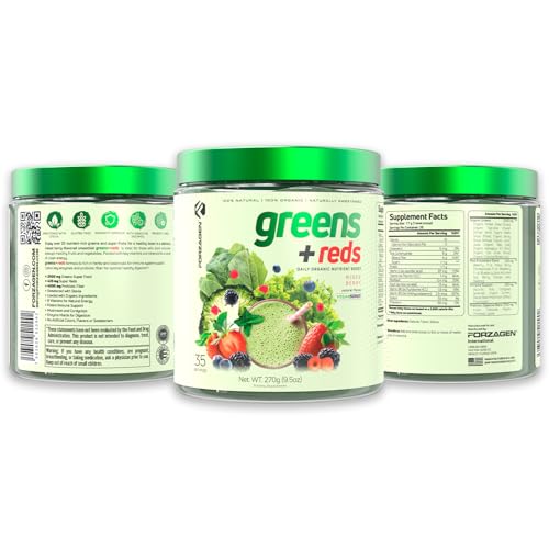 Forzagen Vegan Greens & Reds Superfood Powder - Organic Super Greens Powder | Premium Veggie Powder Supplement | 35 Servings Reds and Greens Superfood Powder - Thumbnail 2