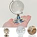 Mini World Globe Crystal Glass balls,Clear Paperweight decorative,small Earth globe for desk decorations,Office Home table Decor,tiny Ornaments Gifts, Miniature Ball Sphere paper weights,Golden 5cm.