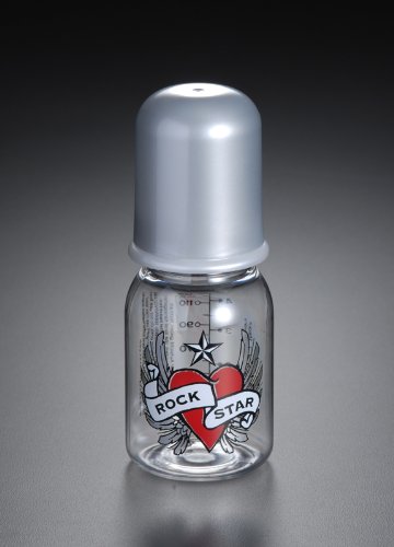 Rock Star Baby PA Biberón 125 ml negro Heart Wings