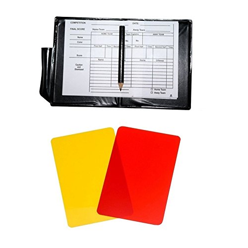Friencity Referee Card Set Red Yellow Cards And 2 Pieces Coach Referee Metal Whistles With Lanyard Bulk, Extra Loud Stainless Steel Whistle For School Sports, Soccer, Football, Basketball #TOP2