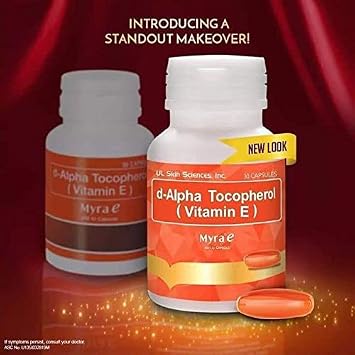 d-Alpha Tocopherol Vitamin E 30 Capsules Myra E 400 I.U. Parallel Import