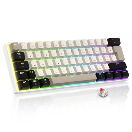 Clavier mécanique gaming 60% blanc étoilé parfait pour libérer votre bureau