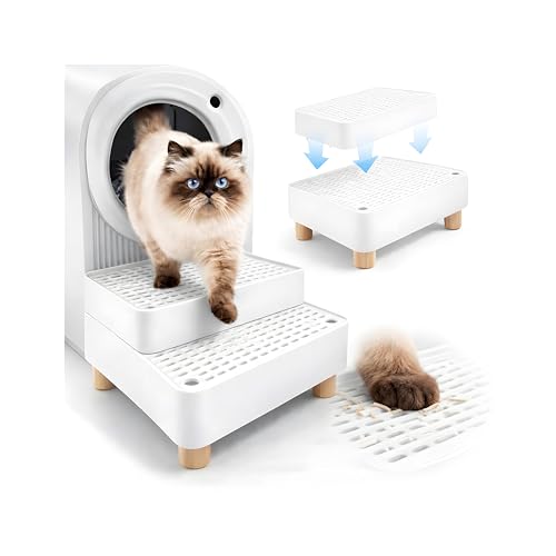 Cat Litter Box Ramp 2-Step Automatic Litter Box Step Stool
