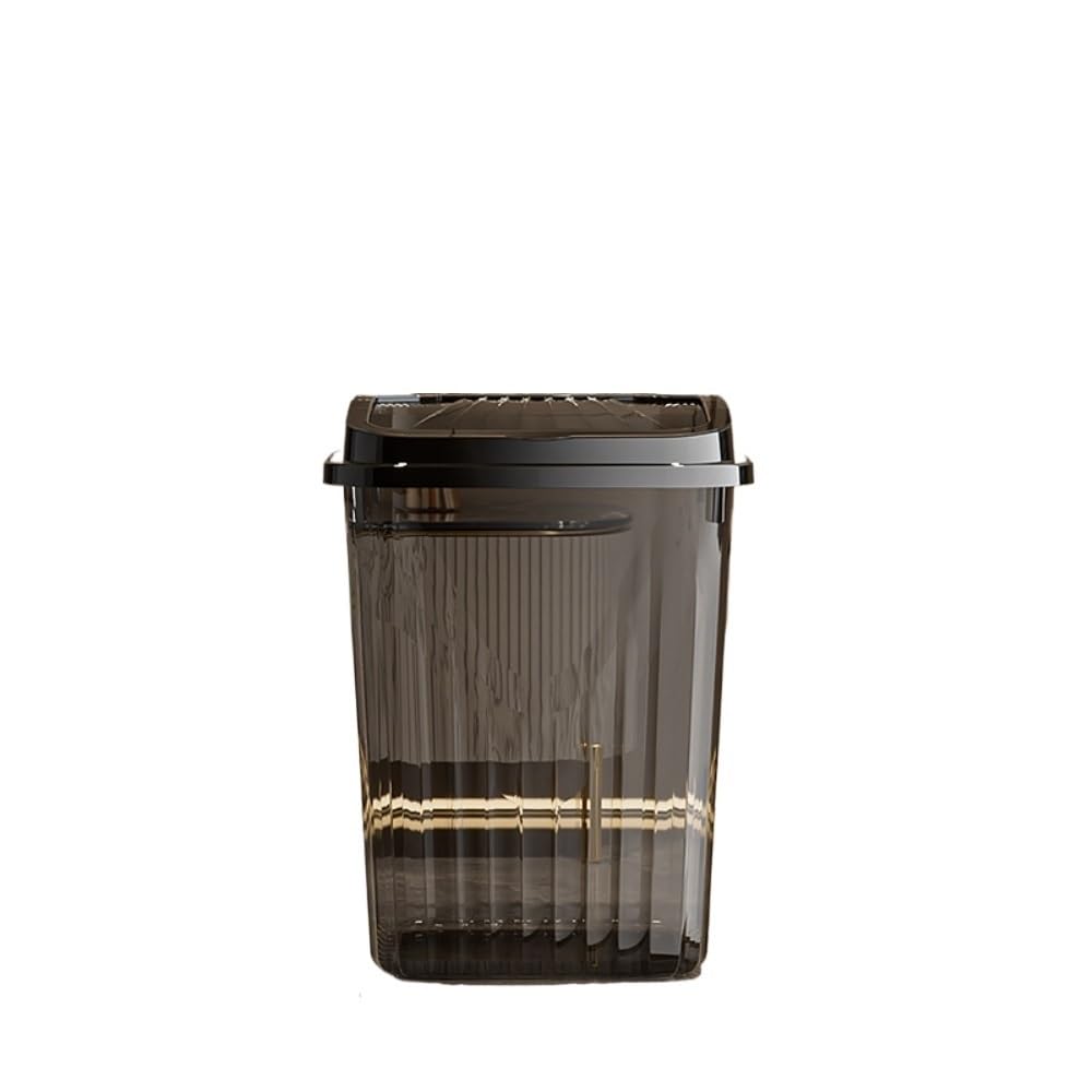 Space-Saving Trash Can for Small Spaces, Design & Compact, Multi-Scene Use(Medium Black GS2571)