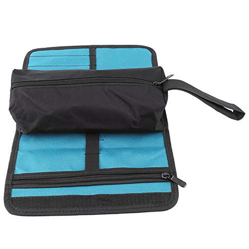 Tools Roll Holder Foldable Storage Bag Canvas Roll Up Tool Pouches For Professional Electrician Techincian Homeowner With Hand Strip #TOP4
