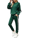 Totatuit Damen Jogginganzug Trainingsanzüge Sport Freizeit Oberteil Jogginghose Sportanzug Fitness Training Stretch Jogging Zweiteiler Freizeitanzug