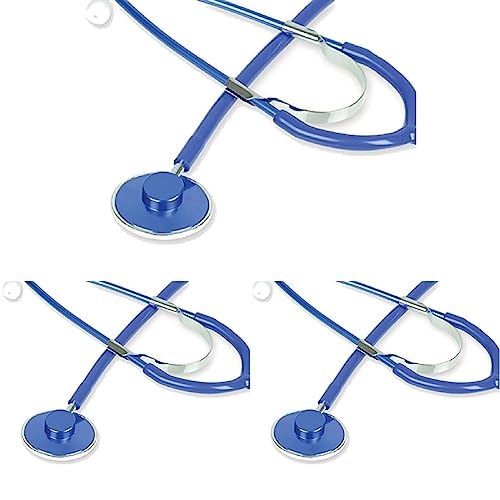 Gima - Estetoscopio TRAD COLOR Fonendo, Adultos, Color Y Azul, Pabellón Ø 43,5 mm, Libre de Látex, Dispositivo Médico CE (Paquete de 3)