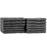 AKTI Premium Cotton Wash Cloths, Pack of 12, 13x13 Inches, 520 GMS, Durable, Quick Dry & Extra Ab...