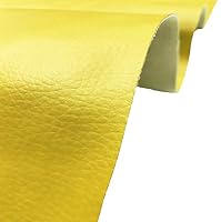 A-Express Premium Gekörnt Wasserdicht Kunstleder Gekörnt Lederimitat Texturiert Lederstoff Meterware - 200cm x 140cm (Gelb) – Ansicht 2