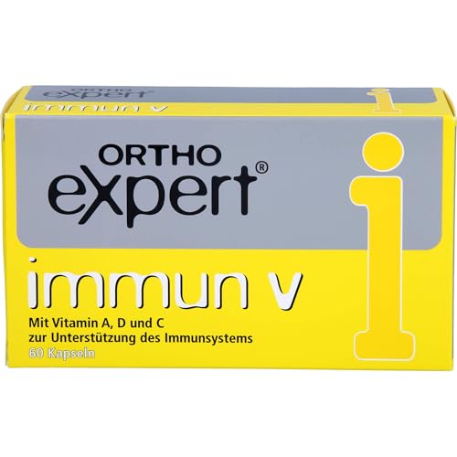 Orthoexpert immun v 60 Kapseln - Unterstützung des Immunsystems - Immun-Booster mit Vitamin A, C, D, Zink, Selen & Lactobacillus Coryniformis K8
