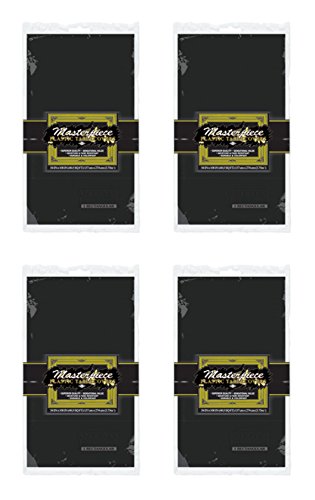 Nappe rectangulaire noire jetable en plastique 137x274 cm pour table de buffet - 2