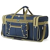 Plegable y espaciosa: la enorme bolsa de viaje para equipaje se puede plegar rápidamente en sí misma con un tamaño compacto de 3 x 14 x 12.5 pulgadas. Ocupa un poco de espacio mientras que tiene una gran capacidad de hasta 65 litros para ser utilizado como una bolsa de almacenamiento de respaldo durante la noche en caso de que tu maleta se hinche.