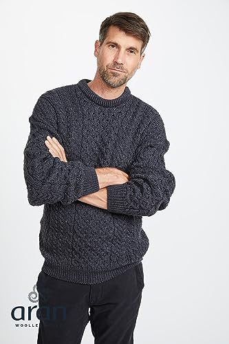 Men's Irish Traditional Wool Pullover Sweater (X-Small, Derby)3