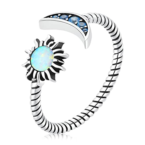 Bague en argent sterling 925 torsadée et ciselée style rétro chic
