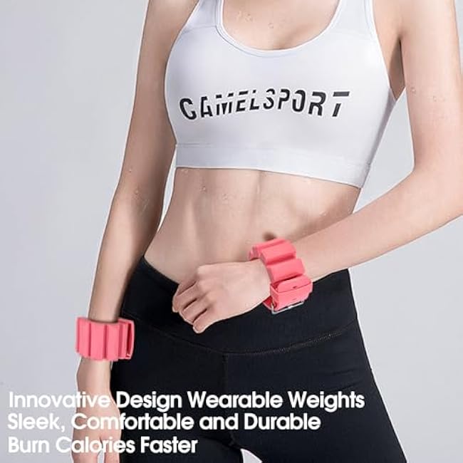 Wearable Wrist and Ankle Weights -1 lb set of 2, Ankle Weights for Women and Men, Wrist Weights for Pilates, Yoga and Walking Exercise, Office Workout and Home Gym Equipment. Adjustable Wristband and Bracelet for Hand, Leg, Wrist and Ankle