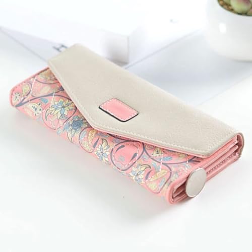 Women's Small Wallet - PU Leather Zipper Coin Purse with ID Holder, Card Slots, Classic Pale Gold Hardware2