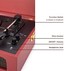 Crosley Voyager – Burgundy Red - Les Beatles, Paul McCartney, John Lennon, RIngo Starr, George Harrison Crosley Voyager - Burgundy Red – Image 5