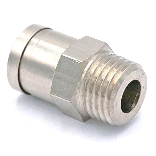 Conector de presión de latón de 1/4" macho tubo 8 mm plomería 4