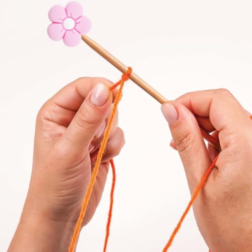 Image of 10 Pack Cute Flower Needle Point Protectors Silicone Needle Point Protectors Knitting Accessories and Supplies Knitting Needle Stoppers Knitting Needles Point Protectors Knitting Tools
