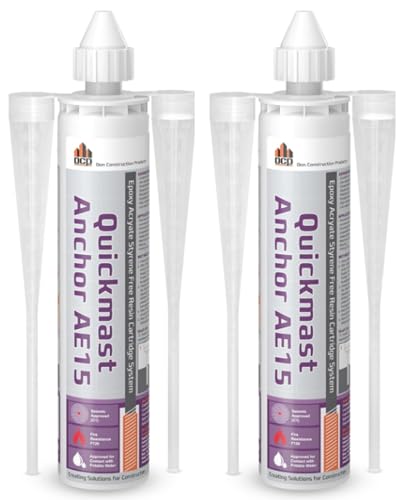 DCP Quickmast AE15 Concrete Epoxy for Rebar and Rods &ndash; High-Strength Anchoring System, Two-Part...