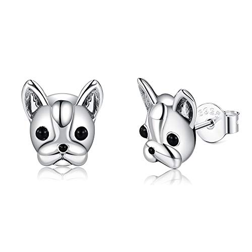Bijoux d'oreilles animaux en argent 925 noir de haute qualité
