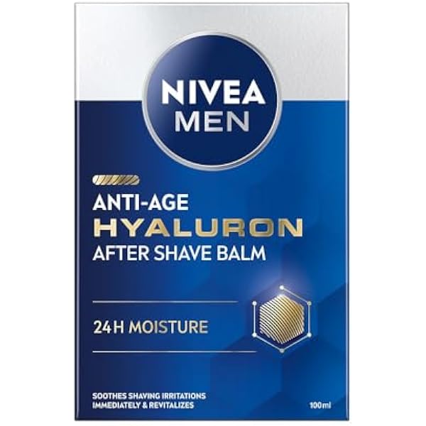 NIVEA MEN Hyaluron Nawilżający balsam po goleniu dla mężczyzn z kwasem hialuronowym i pro-retinolem, 100 ml
